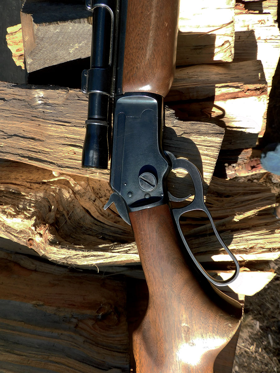 The Marlin 39A is easily taken down by loosening this screw in the receiver then applying sideways force.